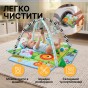 Дитячий розвивальний килимок 4 в 1 "Веселі джунглі" з кульками LEOBRO (LB-1195) - 7