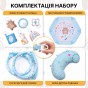 Дитячий розвивальний килимок 4 в 1 "Ведмедик і зайчик Hello" блакитний з кульками LEOBRO (LB-1188) - 7