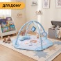 Дитячий розвивальний килимок 4 в 1 "Ведмедик і зайчик Hello" блакитний з кульками LEOBRO (LB-1188) - 8