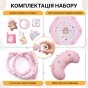 Дитячий розвивальний килимок 4 в 1 "Ведмедик і зайчик Hello" рожевий з кульками LEOBRO (LB-1184) - 7
