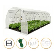 Садова теплиця парник LEOBRO Garden 18м2 White MultiDoor (LB-G114-WHT)