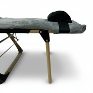 Розкладне крісло ліжко з оксамитовим матрацом LEOBRO Grey (LB-FCB-G5-GRY)