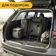 Комплект 2-а розкладні крісла-шезлонга + столик Zero Gravity LEOBRO Темно-сірий (LB-ZGT-F3-DGR)
