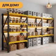 Набор из двух стеллажей LEOBRO Premium 200 х 200 х 50 см, 175кг/полка, 5 полок (LB-R132Х2)