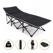 УЦІНКА!!! Туристична похідна розкладачка з Mesh-матрацом LEOBRO Black (LB-CC-L1-BLK)