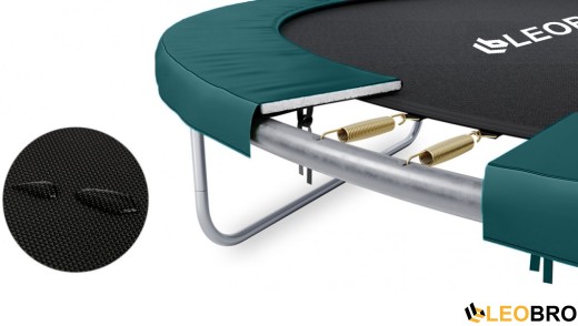 Батут із внутрішньою захисною сіткою 252 см LEOBRO Premium Pro 8FT GREEN - 2