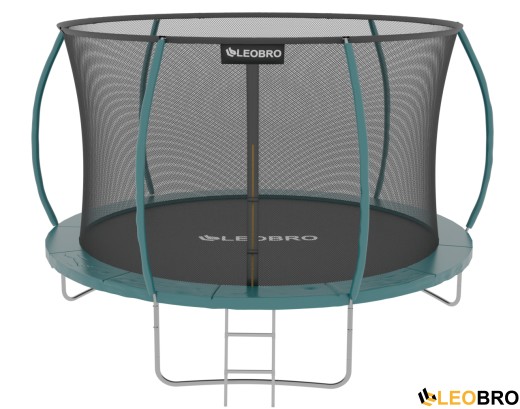 Батут із внутрішньою захисною сіткою 252 см LEOBRO Premium Pro 8FT GREEN - 4
