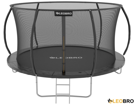 Батут із внутрішньою захисною сіткою 312 см LEOBRO Premium Pro 10FT BLACK - 5