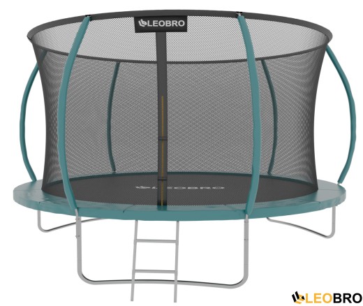 Батут із внутрішньою захисною сіткою 312 см LEOBRO Premium Pro 10FT GREEN - 1
