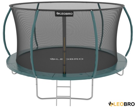 Батут із внутрішньою захисною сіткою 312 см LEOBRO Premium Pro 10FT GREEN - 5