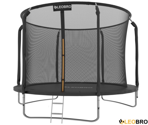Батут із внутрішньою захисною сіткою 312 см LEOBRO Premium 10FT BLACK - 1