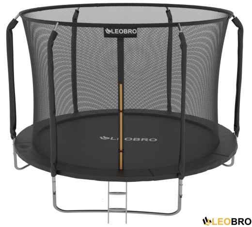 Батут із внутрішньою захисною сіткою 312 см LEOBRO Premium 10FT BLACK - 4