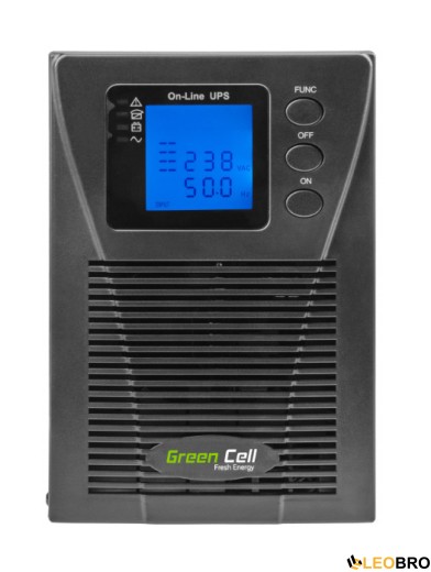 ДБЖ/Безперебійник Green Cell Online 1000VA/900W (UPS17) Чистий синус - 2