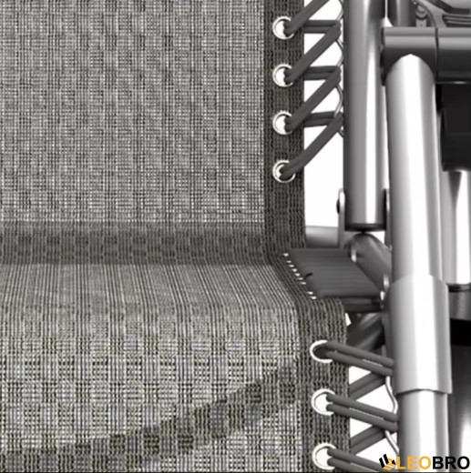 Розкладне крісло шезлонг із подушкою Zero Gravity LEOBRO Сіре - 4