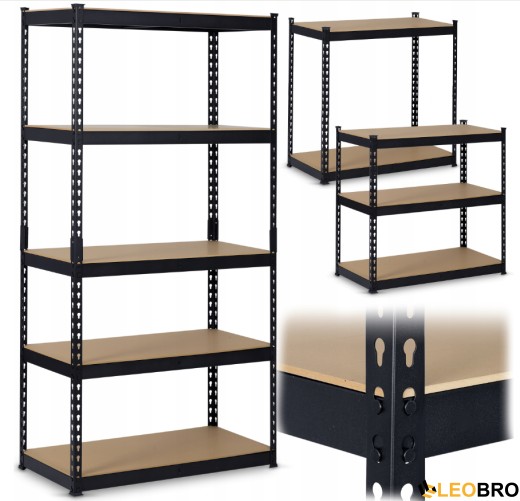 Стелаж Humberg 183 x 90 x 45 см HR-700 Black (570001) - 8