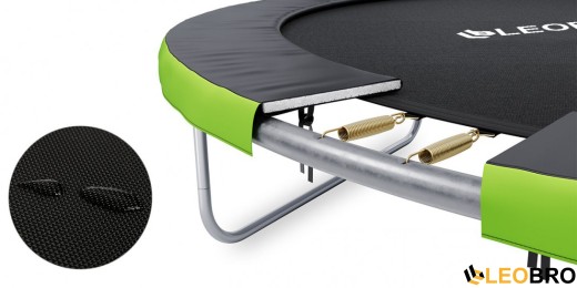Батут із внутрішньою захисною сіткою 252 см LEOBRO Pro 8FT GREEN - 2