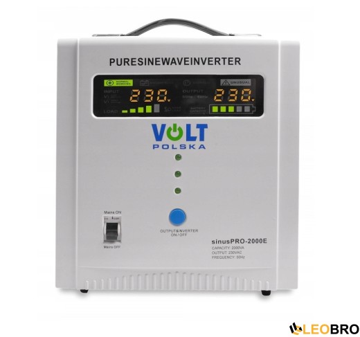 Комплект Volt Polska SINUS PRO 2000E 12/230V 1250/2000W + Акумулятор гелевий 4SUN MAXX GEL 120 Ah - 3