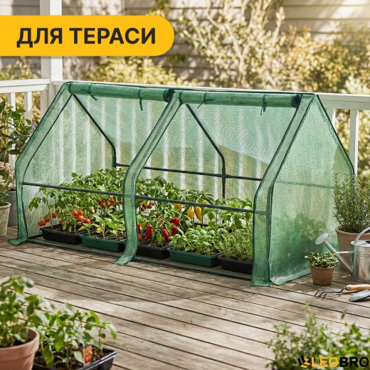 Міні-теплиця парник LEOBRO 180x90x90 см (LB-G119) - 8