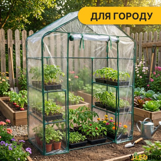 Стелаж-теплиця LEOBRO 143x73x195 см на 4 полиці (LB-G120) - 6