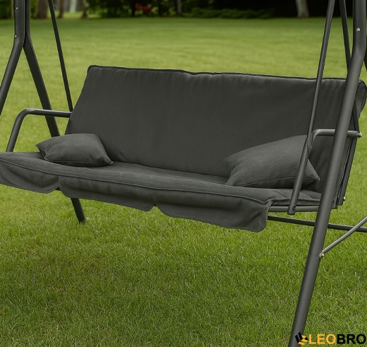 УЦІНКА! Гойдалка з подушками на 3 особи LEOBRO Grey (LB-SW3-D3-GRY) - 2