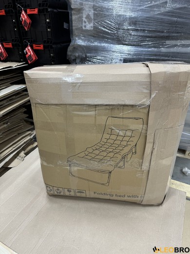 УЦІНКА!  Розкладне ліжко (розкладачка) з матрацом і подушкою LEOBRO Black (LB-FB-A1-BLK) - 4