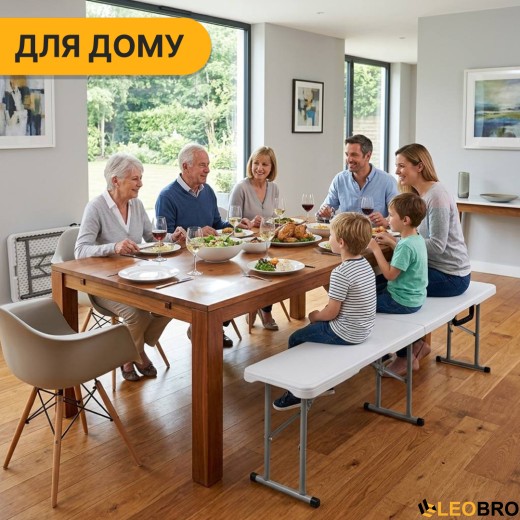 Розкладна туристична лавка LEOBRO Tourismo 180 x 27 см (LB-1062) - 6