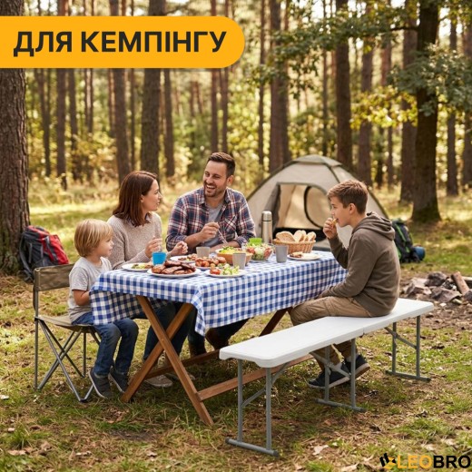 Розкладна туристична лавка LEOBRO Tourismo 180 x 27 см (LB-1062) - 8
