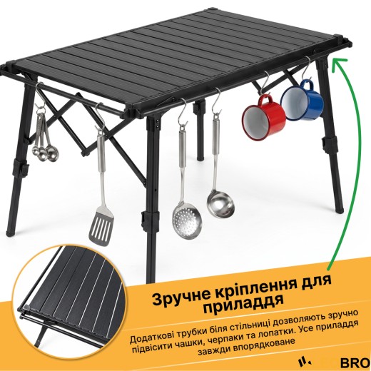 Раскладной туристический стол LEOBRO Pro Camp Black Alu (LB-1064) раскладной туристический стол LEOBRO Pro Camp Black Alu (LB-1064) - 4