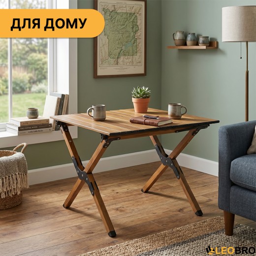 Раскладной туристический стол LEOBRO Camp Wood M (LB-1065) раскладной туристический стол LEOBRO Camp Wood M (LB-1065) - 10