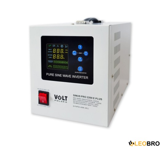 Комплект Volt Polska SINUS PRO 2200 E PLUS 12/230V (1200/2200W) + LiFePO4 12,8V 100Ah (100A) - 3