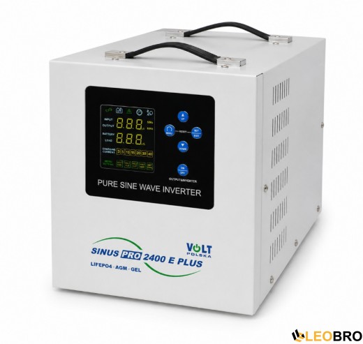 Комплект Volt Polska SINUS PRO 2400 E PLUS 12/230V (1600/2400W) + LiFePO4 12,8V 100Ah (100A) - 3