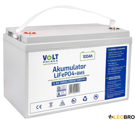 Комплект Volt Polska SINUS PRO 2400 E PLUS 12/230V (1600/2400W) + 2 шт LiFePO4 12,8V 100Ah (100A) - 2