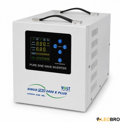 Комплект Volt Polska SINUS PRO 2400 E PLUS 12/230V (1600/2400W) + 2 шт LiFePO4 12,8V 100Ah (100A) - 4