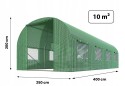 Садова теплиця з вікнами Plonos 10m2 Зелена = 250х400х200 см (4916) - 6