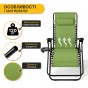 Розкладне крісло шезлонг LEOBRO Zero Gravity Pistachio (LB-ZGC-F1-PST) - 5