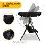 Гойдалка з подушками на 3 особи LEOBRO Black - 3
