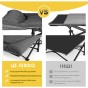 Туристична похідна розкладачка з вбудованим матрацом LEOBRO Grey (LB-CC-K1-GRY) - 3
