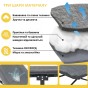 Туристична похідна розкладачка з вбудованим матрацом LEOBRO Grey (LB-CC-K1-GRY) - 4