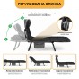 Розкладне ліжко (розкладачка) з вбудованим матрацом LEOBRO Black (LB-FB-M1-BLK) - 3