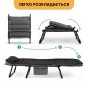 Розкладне ліжко (розкладачка) з вбудованим матрацом LEOBRO Black (LB-FB-M1-BLK) - 4