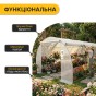 Садова теплиця парник LEOBRO Garden 18м2 White MultiDoor (LB-G114-WHT) - 8