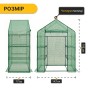 Стелаж-теплиця LEOBRO 143x73x195 см на 4 полиці Green (LB-G121) - 2