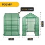Стелаж-теплиця LEOBRO 143x143x195 см на 8 полиць Green (LB-G122) - 2