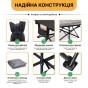 Розкладачка для туризму LEOBRO з товстим оксамитовим матрацом (LB-CC-L2-GRY) - 5