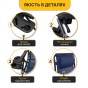 Розкладне крісло шезлонг LEOBRO Zero Gravity Navy Blue (LB-ZGC-F1-NVY) - 5