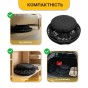Підвісне плетене крісло-гойдалка LEOBRO Boho XL 80 см Black з подушкою (LB-1105) - 6