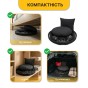 Підвісне плетене крісло-гойдалка LEOBRO Boho Comfort XL 80 см Black (LB-1108) - 6