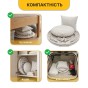 Підвісне плетене крісло-гойдалка LEOBRO Boho Comfort XL 80 см Cream (LB-1109) - 6