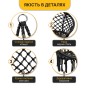 Підвісне плетене крісло-гойдалка LEOBRO Boho Deluxe XL 80 см Black (LB-1111) - 4