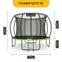 Батут з внутрішньою захисною сіткою 374 см LEOBRO Premium Pro 12FT GREEN (LB-1101) - 3
